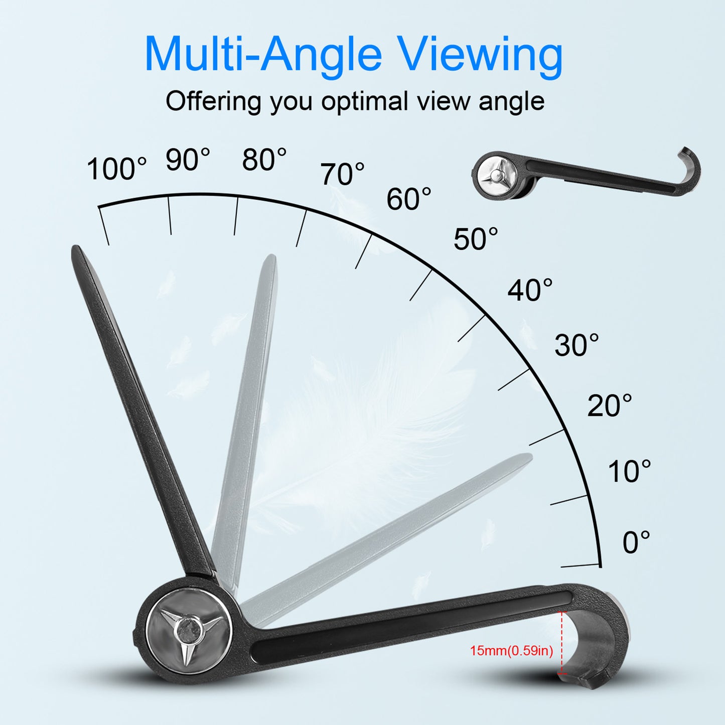 Desktop Phone Stand Tablet Holder 100¡ Adjustable Multi-Angle for Smartphone Pad E-Reader