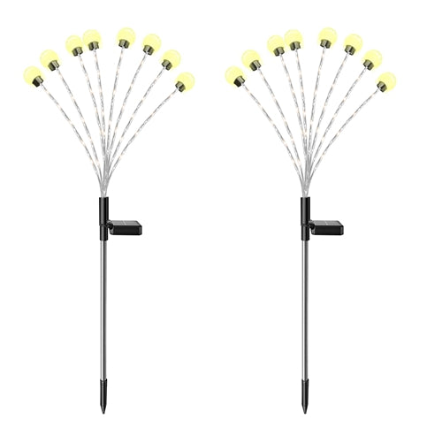 2-Pack Solar Firefly Pathway Stake Lights – IP65 Waterproof Outdoor Decor