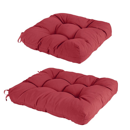 2Pcs Waterproof Rocking Chair Cushion Upper And Lower Back And Seat Sets with Non-Slip Ties Oxford Cloth Surface Polyester Filling Comfortable for Ind