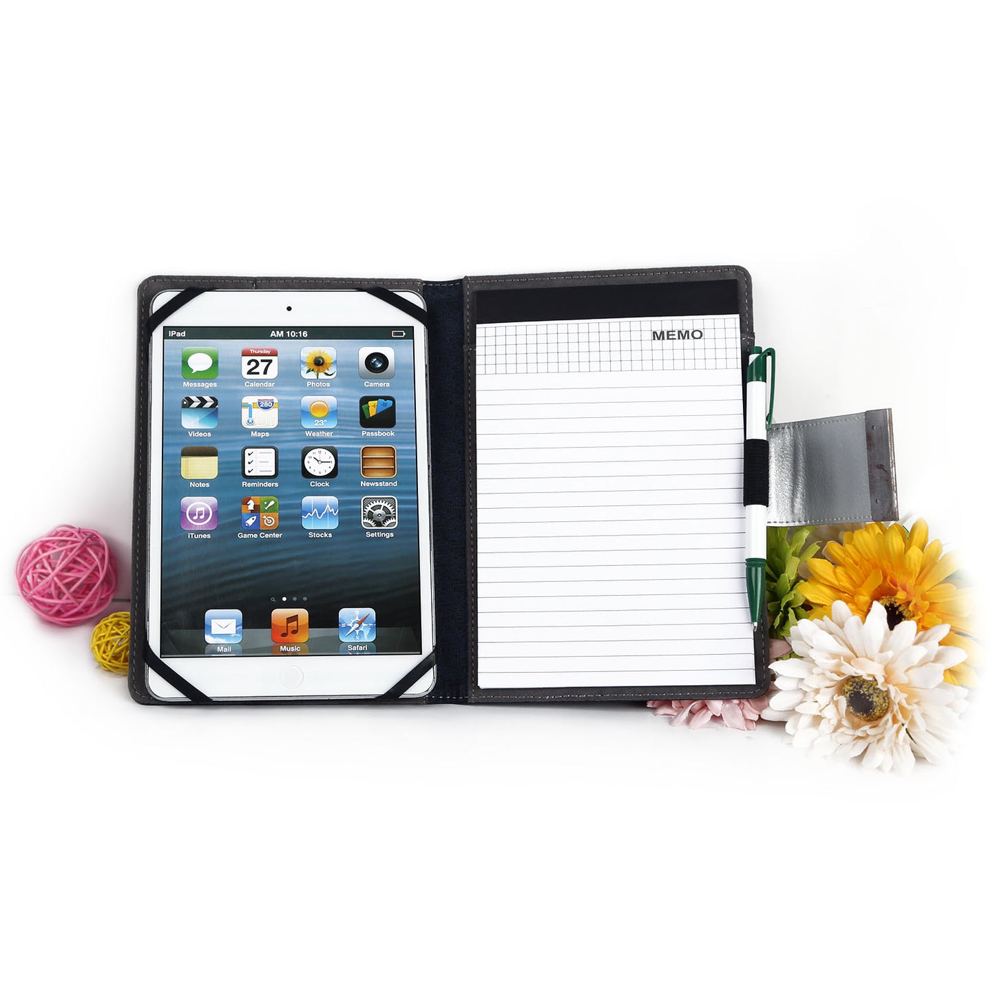 Padfolio Case For 7.9in Tablet PC Business Tablet Portfolio Organizer w/ Notepad Paper