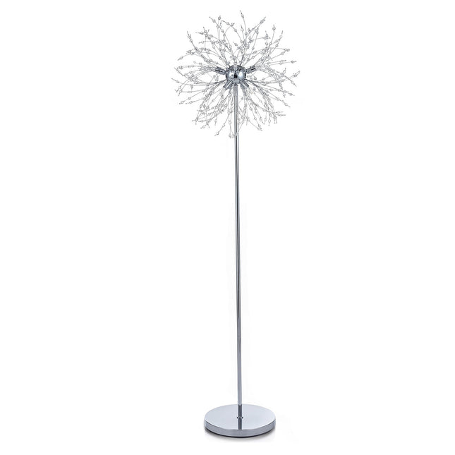 63-Inch Crystal Floor Lamp with Acrylic Crystals