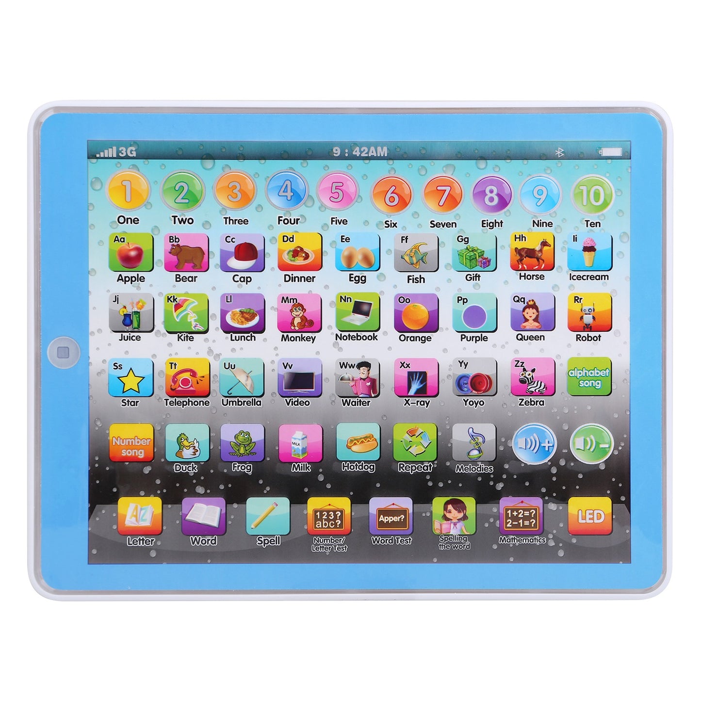 Kid Baby Toddler Tablet Toy Educational Learning Study Tablet Pad Gift for Aged 2 3 4 5 6 7 Girls Boys