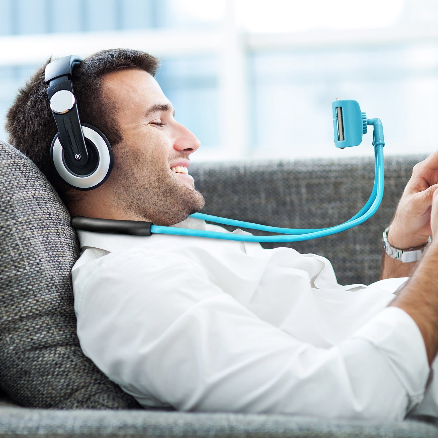 Phone Holder Universal Phone Mount Adjustable Neck Gooseneck Holder Tablet Stand Used for Desk Table Bed Bike Car