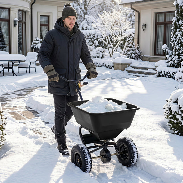 Walk-Behind Broadcast Spreader 66 LBS with 13" Tires