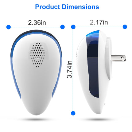 6 Pack Ultrasonic Pest Repeller Indoor Plug In Bug Repellent Mosquito Spider Ant Roaches Mice Control for Bedroom Garage Warehouse Office