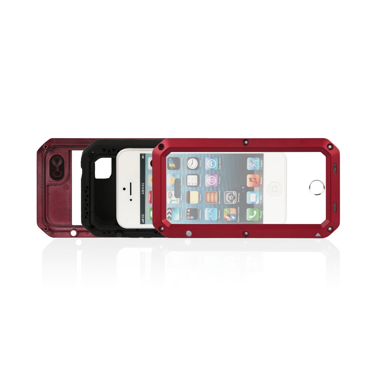Rugged Shock-Resistant Hybrid Full Cover Case For iPhone 6 Plus