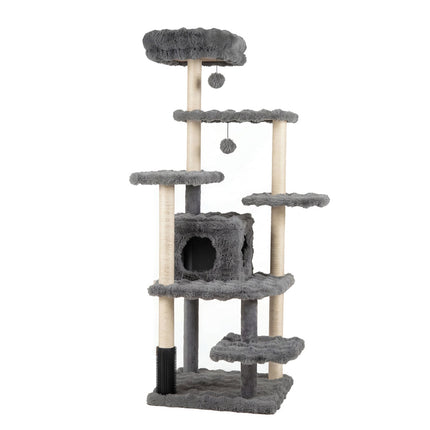 Multi-Level Cat Tree 67 Inch with Condo and Perch