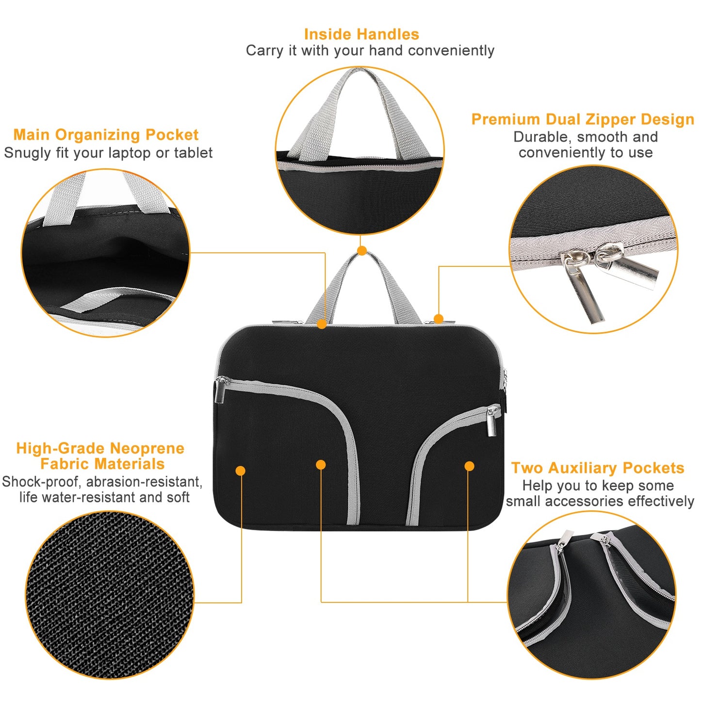 Portable Laptop Sleeve Bag for Macbook Air 11"13"12"15" Notebook Protector Case Carry Bag