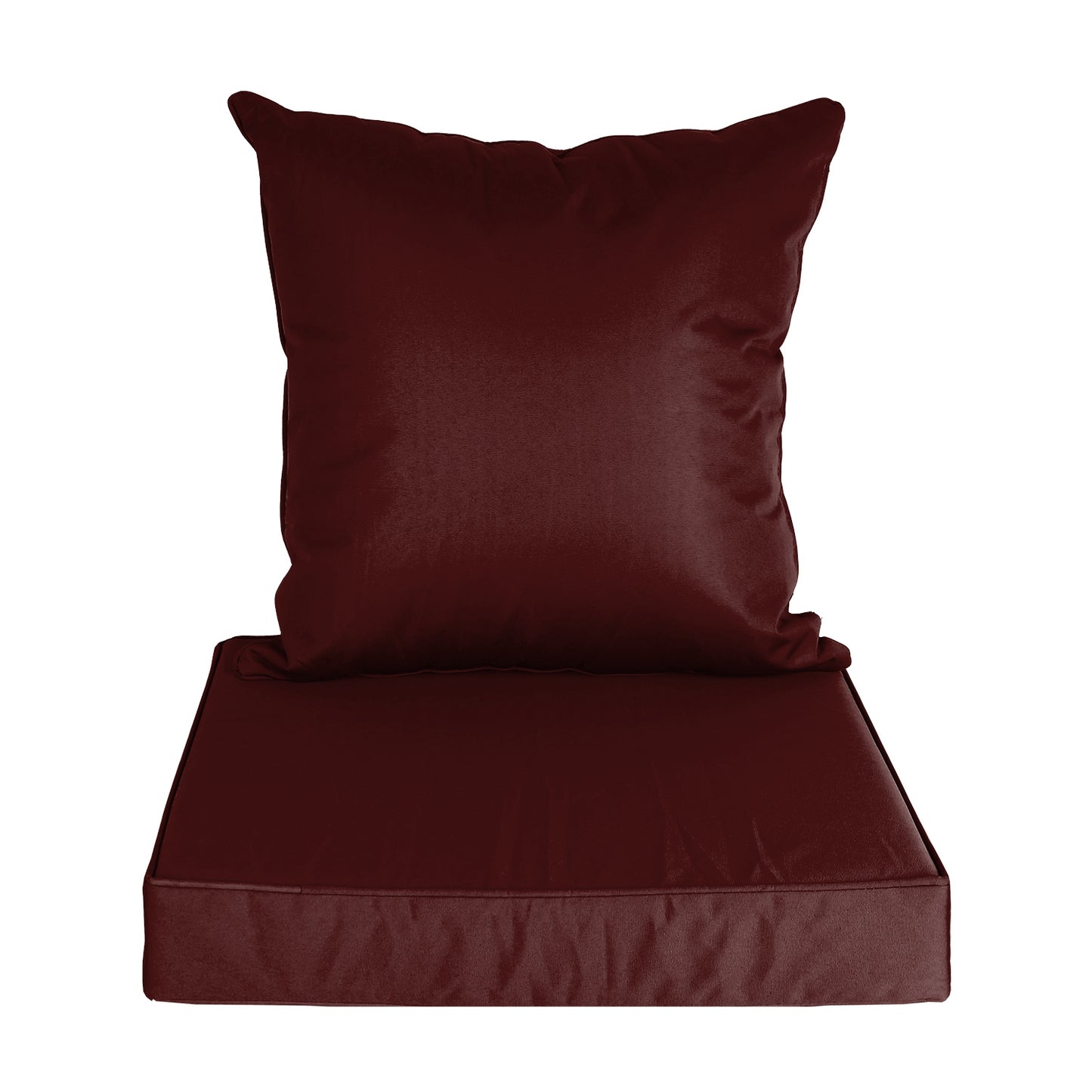 Outdoor Seat Cushion Set Waterproof Patio Furniture Cushion and Back Pillow Fade Resistant Deep SeatÊSet Chair Pad with Removable Cover for Chair Sofa