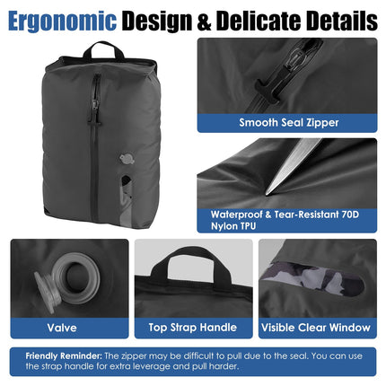 17L Vacuum Storage Bags with Rechargeable Pump - 2 Pack