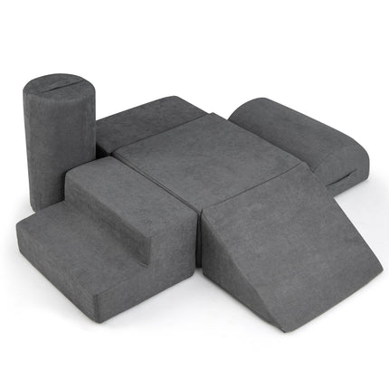 6-Piece Baby Climbing Blocks with 30D High-Density Foam and Carrying Handles