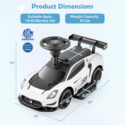 6V Electric Kids Ride on Push Car Maserati Licensed with Foot Pedal and Music