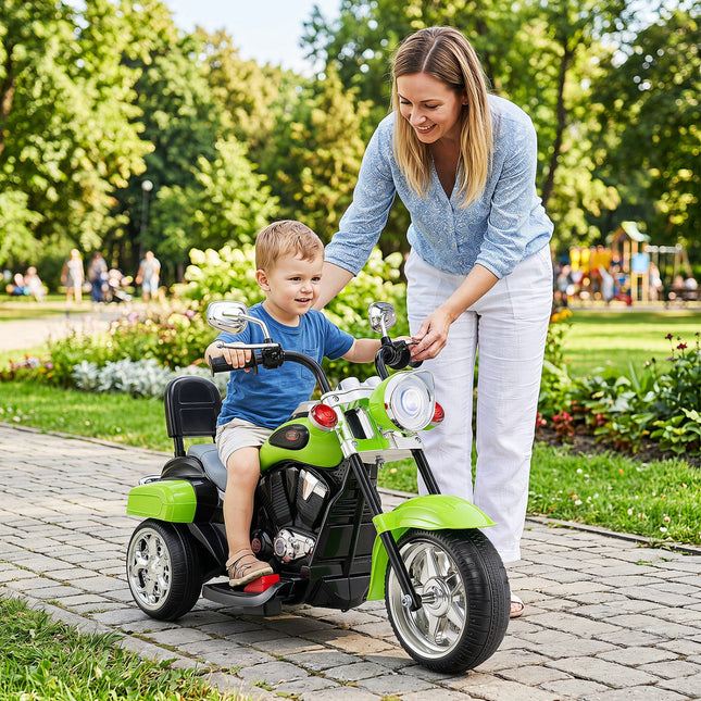 3-Wheel Electric Motorcycle Ride-On Toy for Toddlers 3+