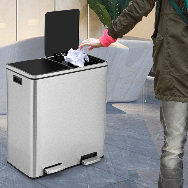 16 Gallon Dual Step Trash Can