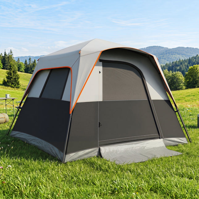 6-Person Instant Cabin Tent with Blackout Rainfly