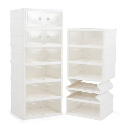 6-Tier Shoe Organizer with Clear Doors for 12 Pairs
