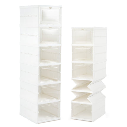 6-Tier Shoe Organizer with Clear Doors - Set of 2