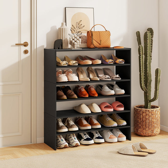 6-tier Shoe Rack with Anti-tipping Device for Entryway