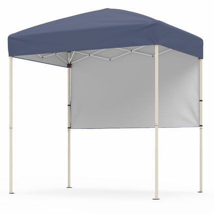 6 x 4 FT Pop-Up Canopy Tent with 1 Half Sidewall Easy Setup Folding Outdoor Sun Shelter