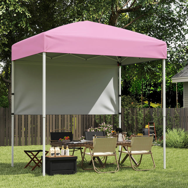 Pop-Up Canopy Tent 6x4 ft with Half Sidewall