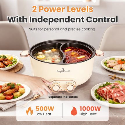 Electric Hot Pot 6L Dual Divider with Independent Controls