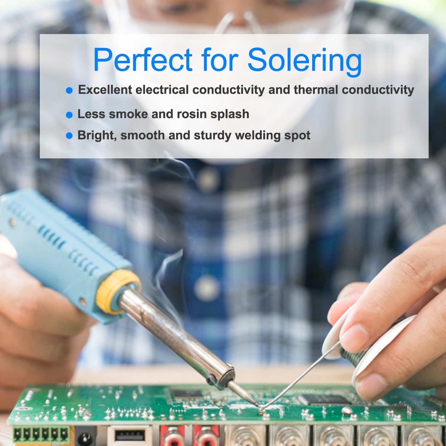 Soldering Wire 60/40 Tin Lead Rosin Core 0.031Ó/0.8mm 1.7% Flux Electrical Solder Wire Sn60 Pb40 1lb