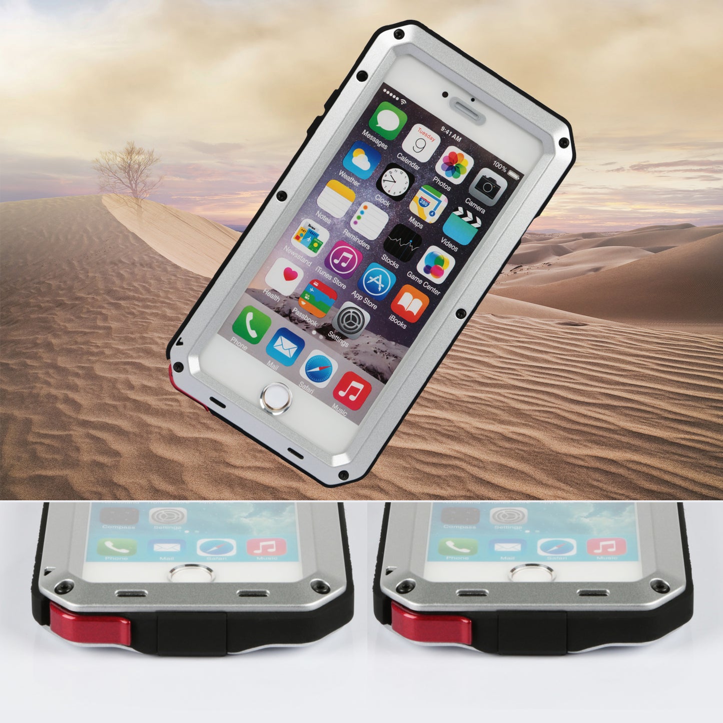Rugged Shock-Resistant Hybrid Full Cover Case For iPhone 6 Plus