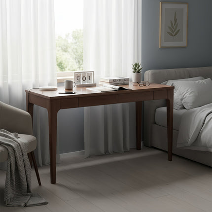 Solid Wood Desk with Drawers for Home Office