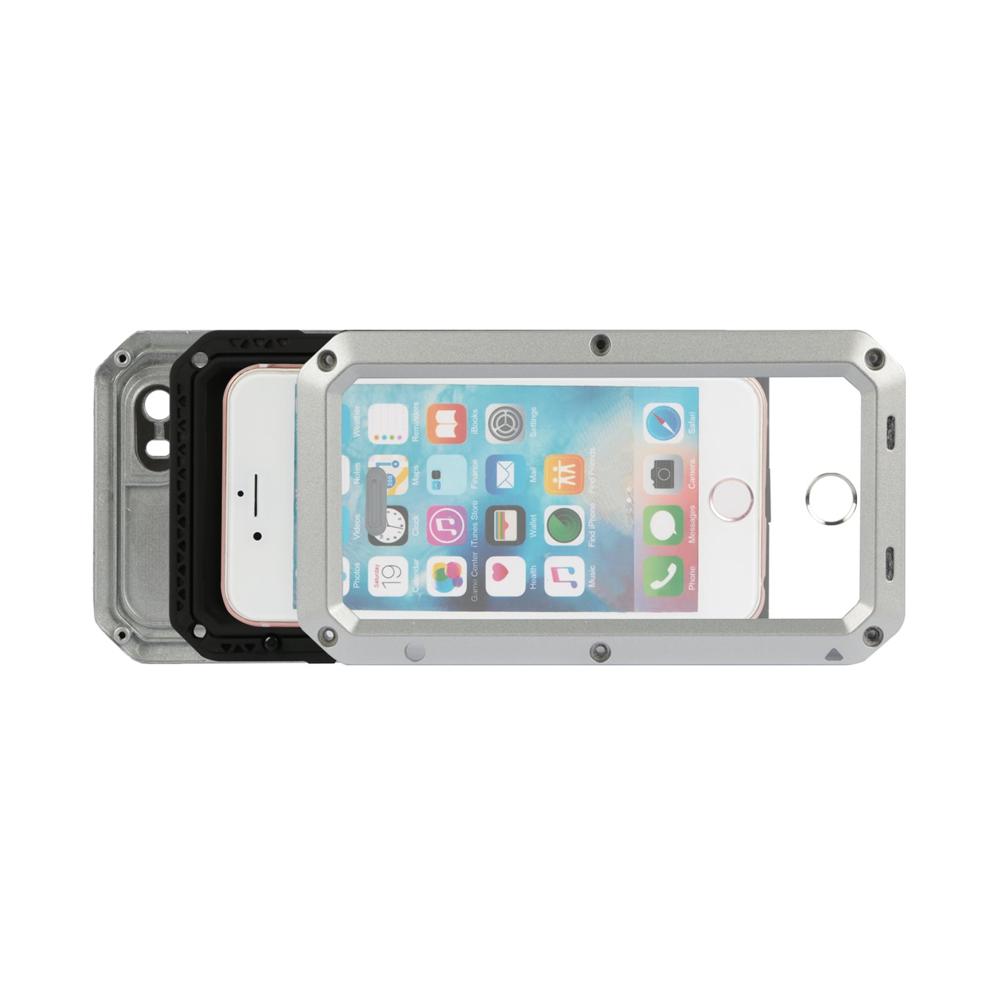 Rugged Shock-Resistant Hybrid Full Cover Case For iPhone 7 Plus