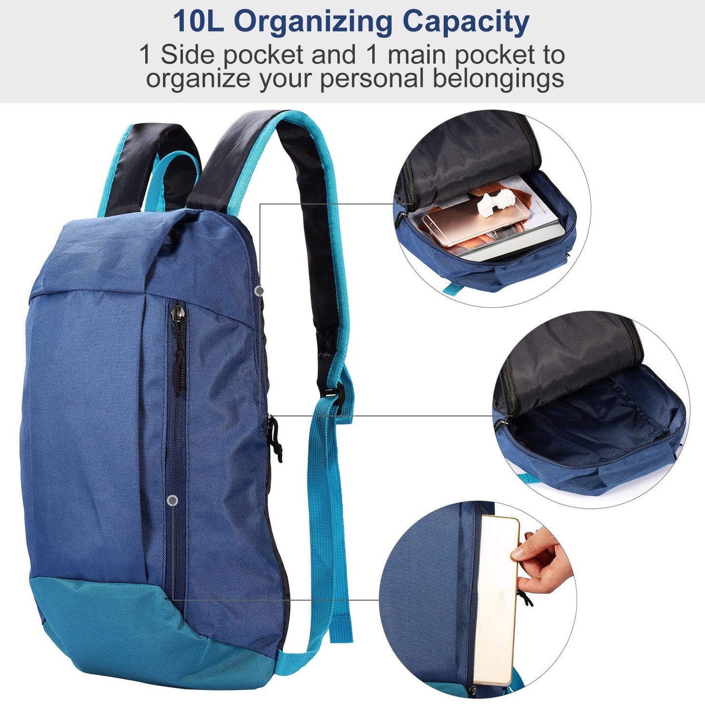10L Outdoor Sport Backpack Waterproof Daypack Travel Knapsack Schoolbag for Sports Traveling Climbing Cycling Hiking