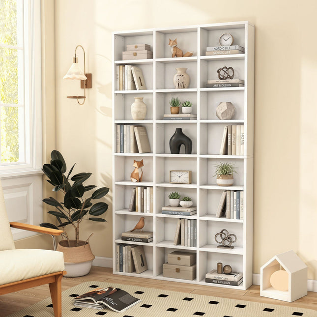70-Inch Tall Bookshelf with 24 Cube Storage Compartments