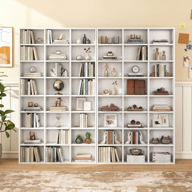 70-Inch Tall Bookshelf with 24 Cube Storage Compartments