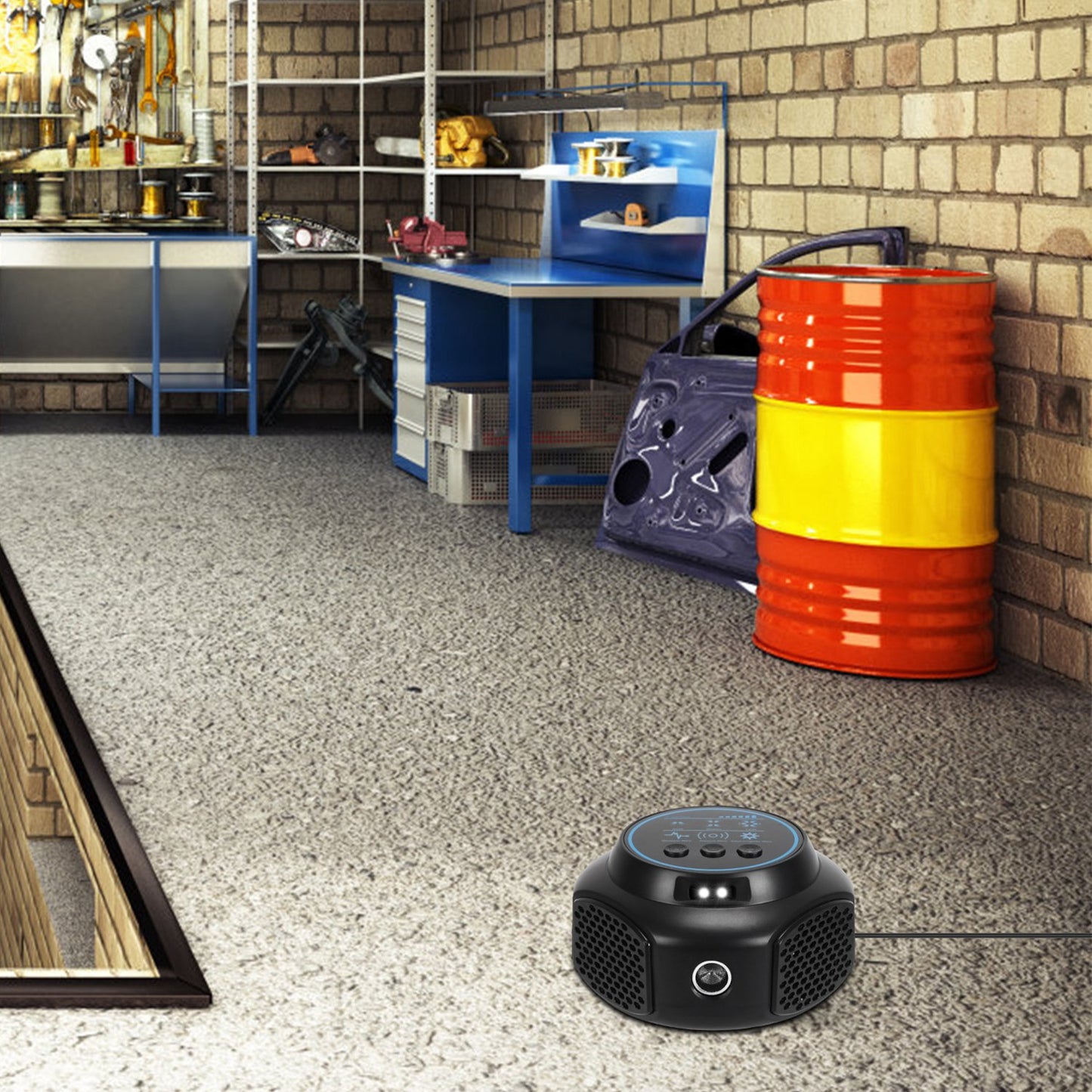 360¡ Ultrasonic Mice Repellent Indoor Rodent Repeller Rat Squirrel Rodent Chaser with 3 Modes 2 Strobe Lights for Kitchen Warehouse