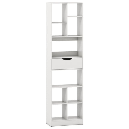 71inch Tall Freestanding Bookcase with Drawer 10-Cube Storage Organizer