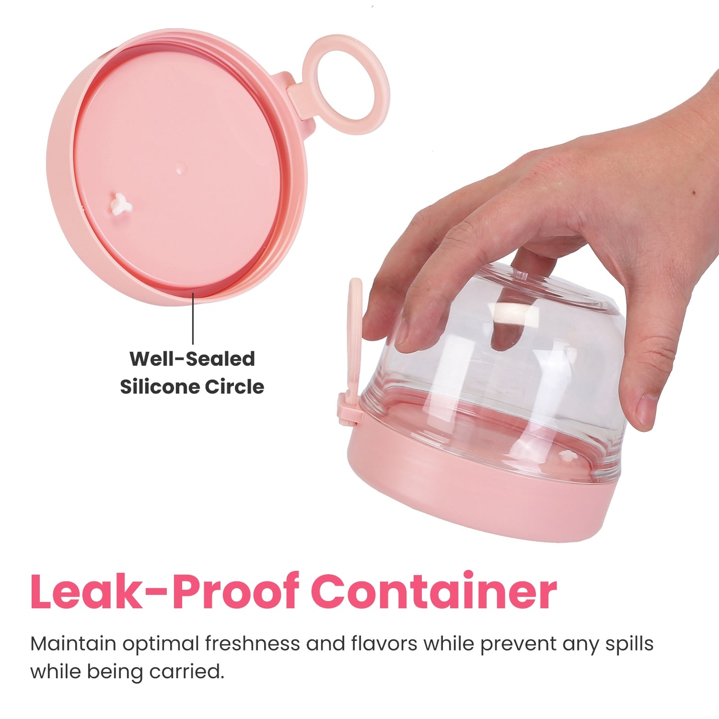 4Pcs Overnight Oats Containers with Lids and Folding Spoons 20OZ Portable Leak-proof Oats Jar For Milk Vegetable and Fruit Salad Yogurt Breakfast Cere