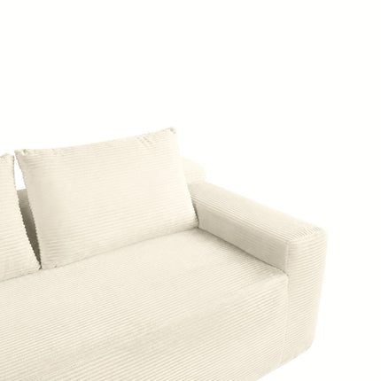 Cloud L-Shaped Corduroy Sectional Sofa with Chaise Lounge