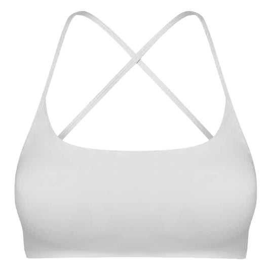 Women Cross Back Sport Bras Padded StrappyÊCrop Open Back Low Impact Bras SexyÊFitnessÊTank Tops with Removable Pads Thin Straps for Gym Yoga Workout