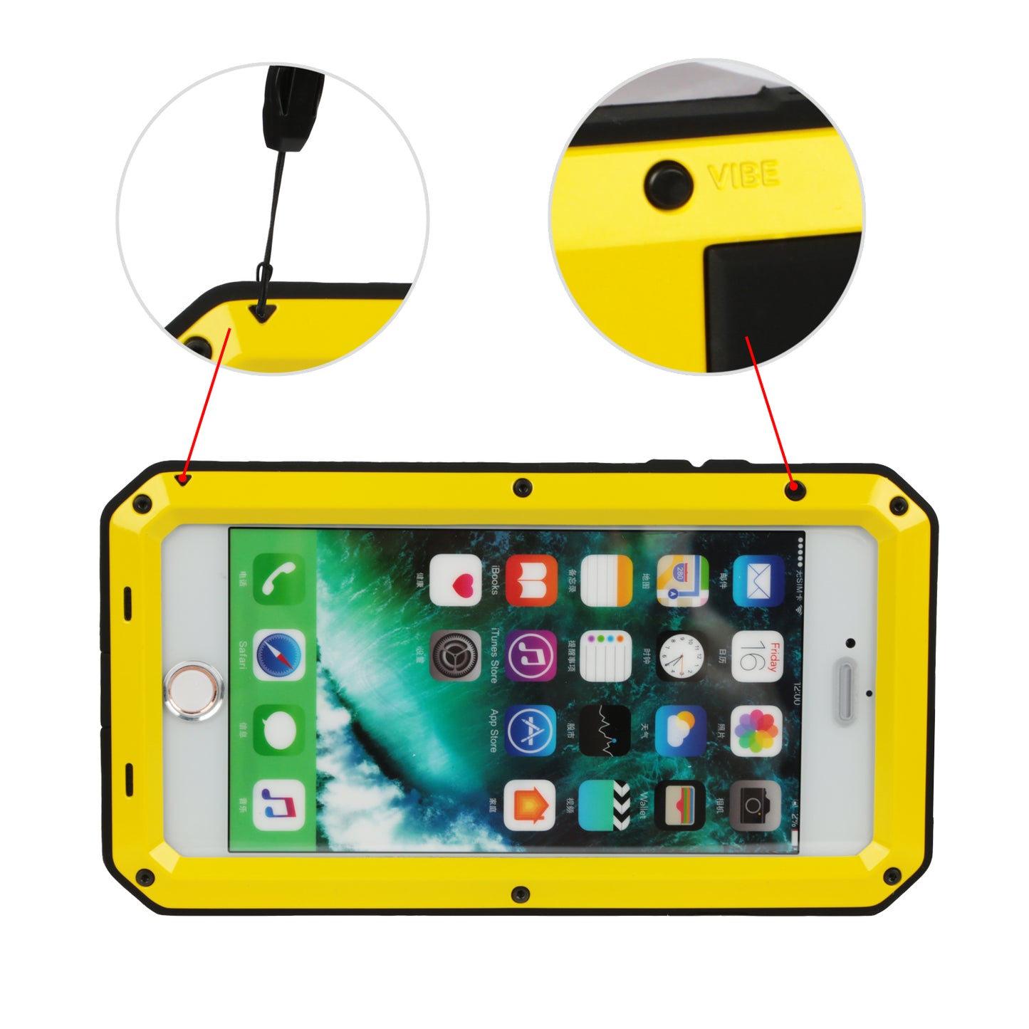 Rugged Shock-Resistant Hybrid Full Cover Case For iPhone 7