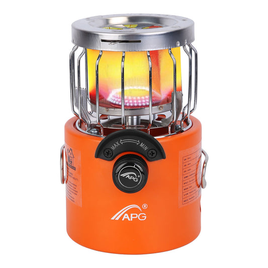 2000W 2 In 1 Camping Stove Tent Heater Outdoor Gas Stove Portable Backpacking Stove with 3 Modes 360¡ Radiant Heating for Camping Hiking Picnic BBQ