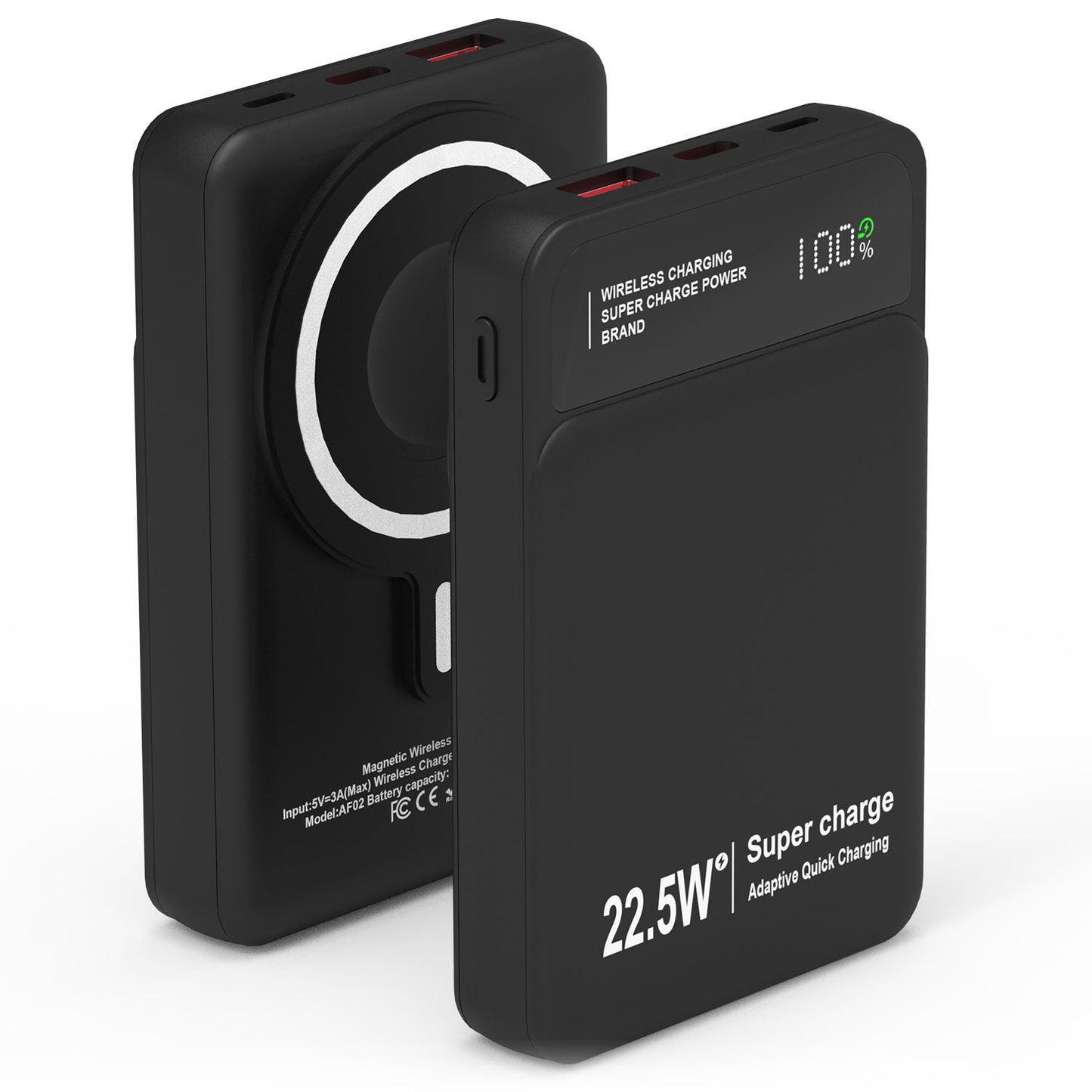 10000mAh Magsafe 3 In 1 Portable Charger PD22.5W Magnetic Fast Charger Fast Charging Power Bank Fit For IOS Phone 15/14 Samsung Galaxy S24 And More