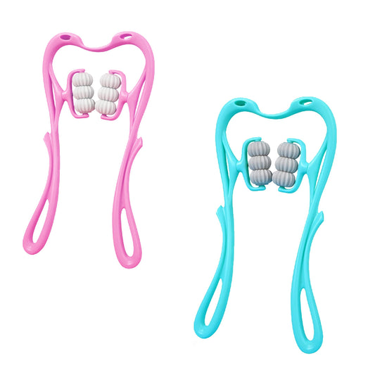 Neck Roller Massager 360¼ Rotatable Trigger Point Roller Portable Massager with 6 Balls for Neck Leg Thigh Foot Pain Relief