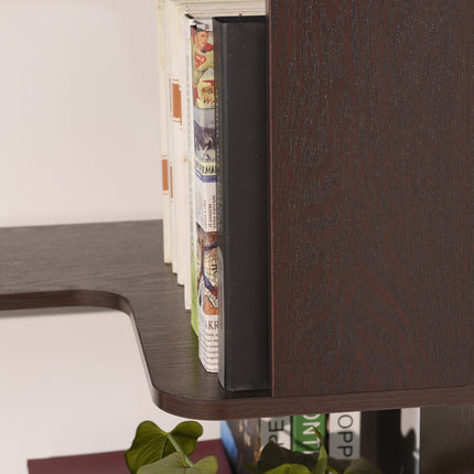 5-Tier L-Shaped Corner Bookshelf with 6 Open Shelves