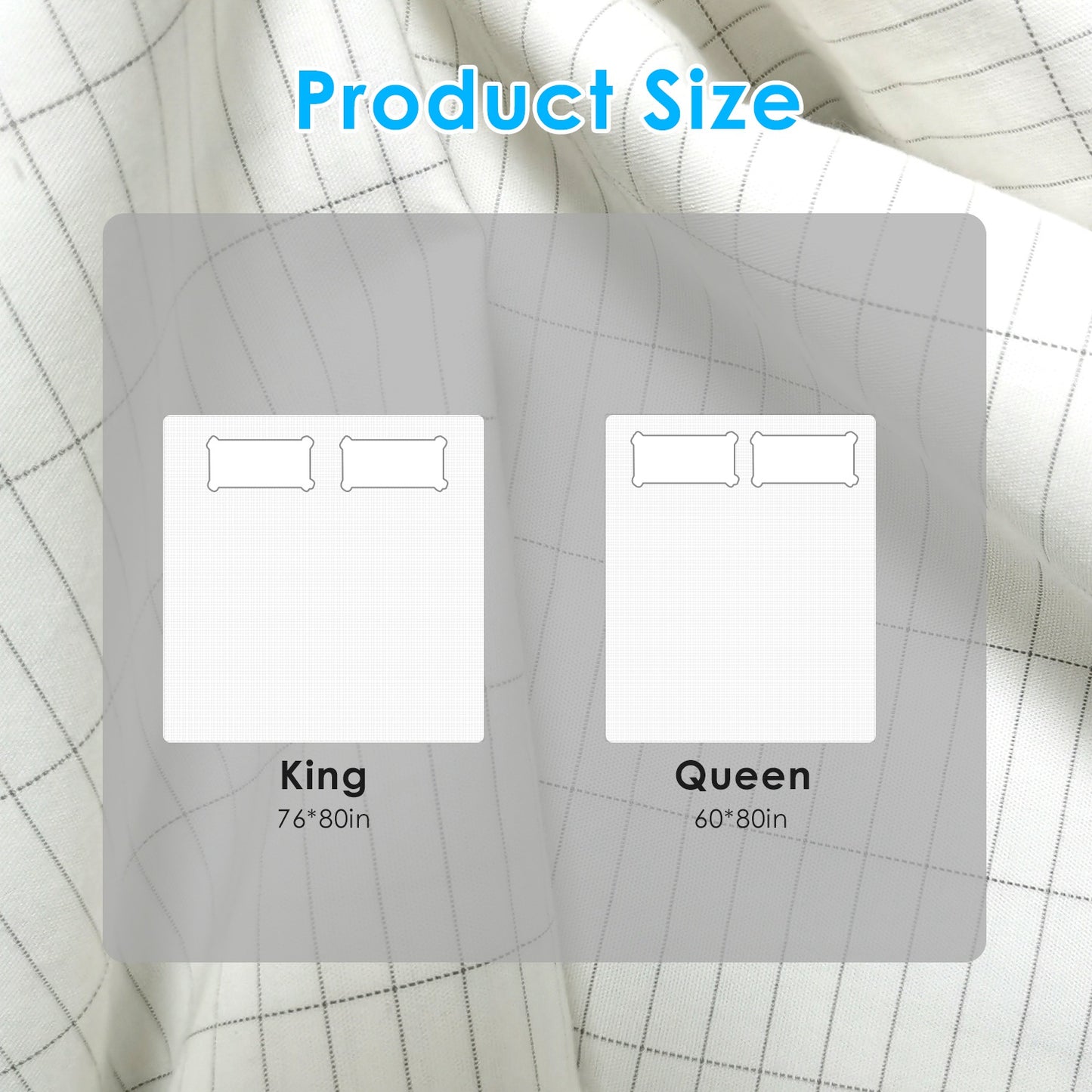 King Size Grounding Sheet 95% Organic Cotton 5% Silver Fiber Fitted Grounded Sheet With 15FT Grounding Cord For Improve Sleep Therapy Wellness Benefit