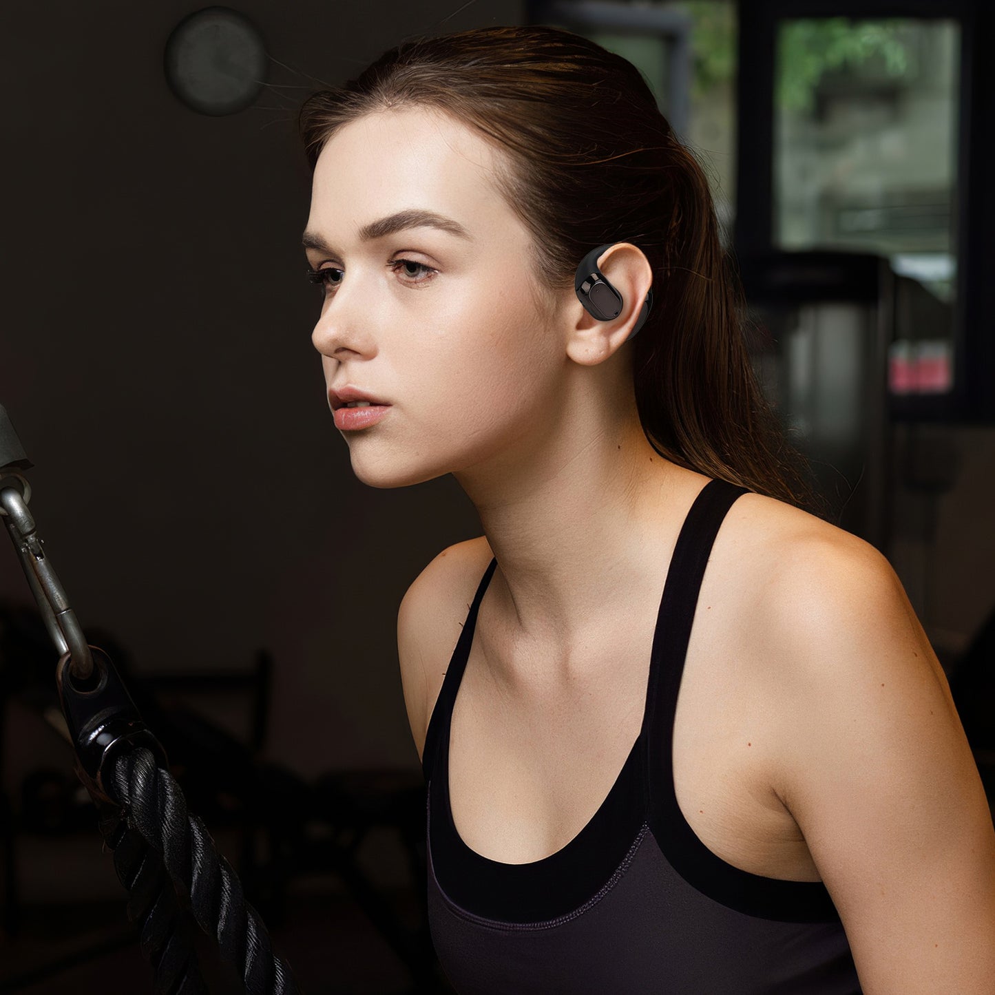 Wireless V5.4 Open Ear Earbuds with Earhook LED Display Charging Case IPX5 Waterproof 300Hrs Standby Time Touch Control Stereo Sport Headphones for Wo