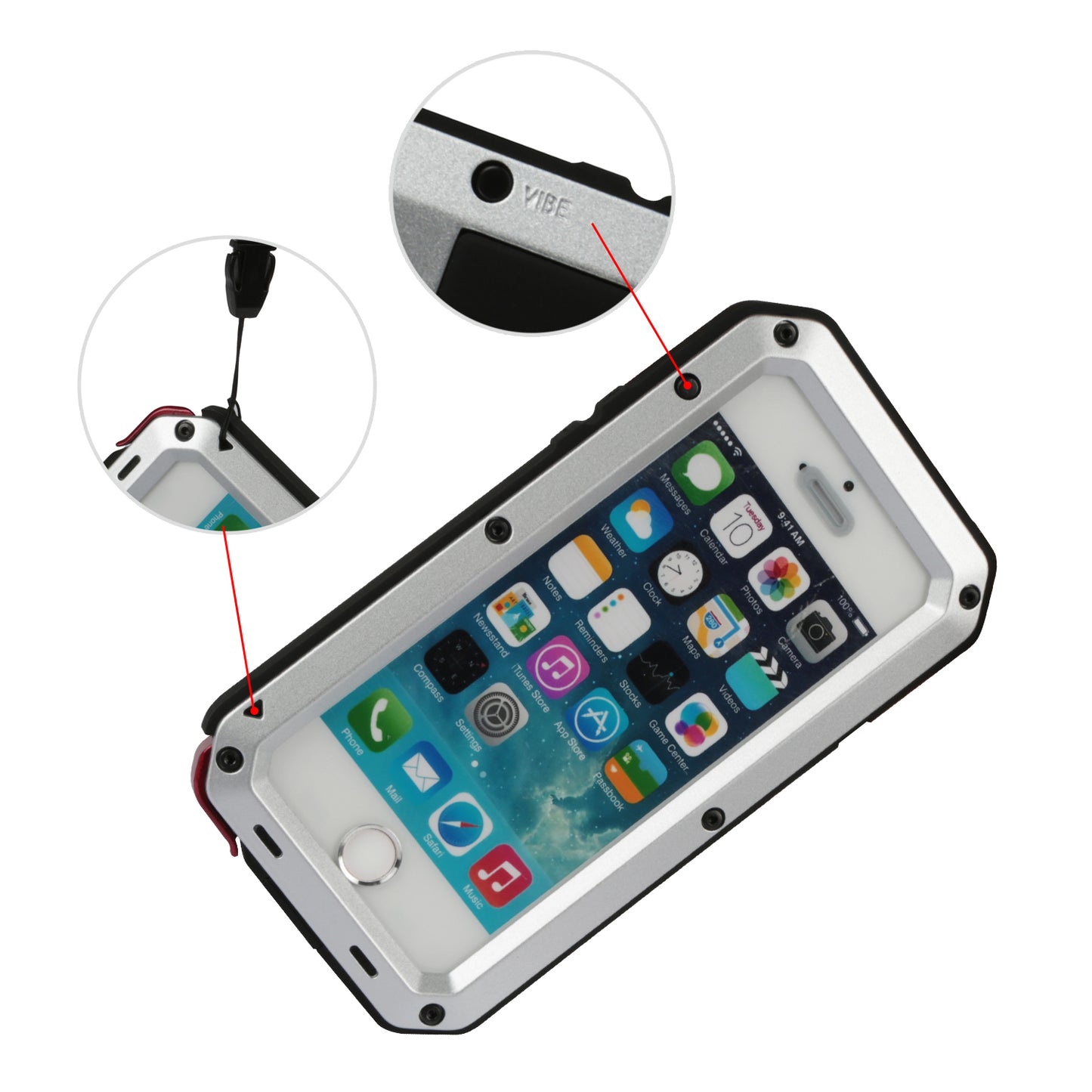 Rugged Shock-Resistant Hybrid Full Cover Case For iPhone 6 Plus