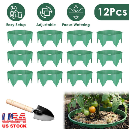 Adjustable Plant Grow Rings 10in with Hand Shovel - 12 Pack