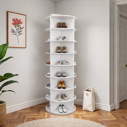 Rotating Shoe Rack Tower, 8-Tier 360° Spinning Organizer