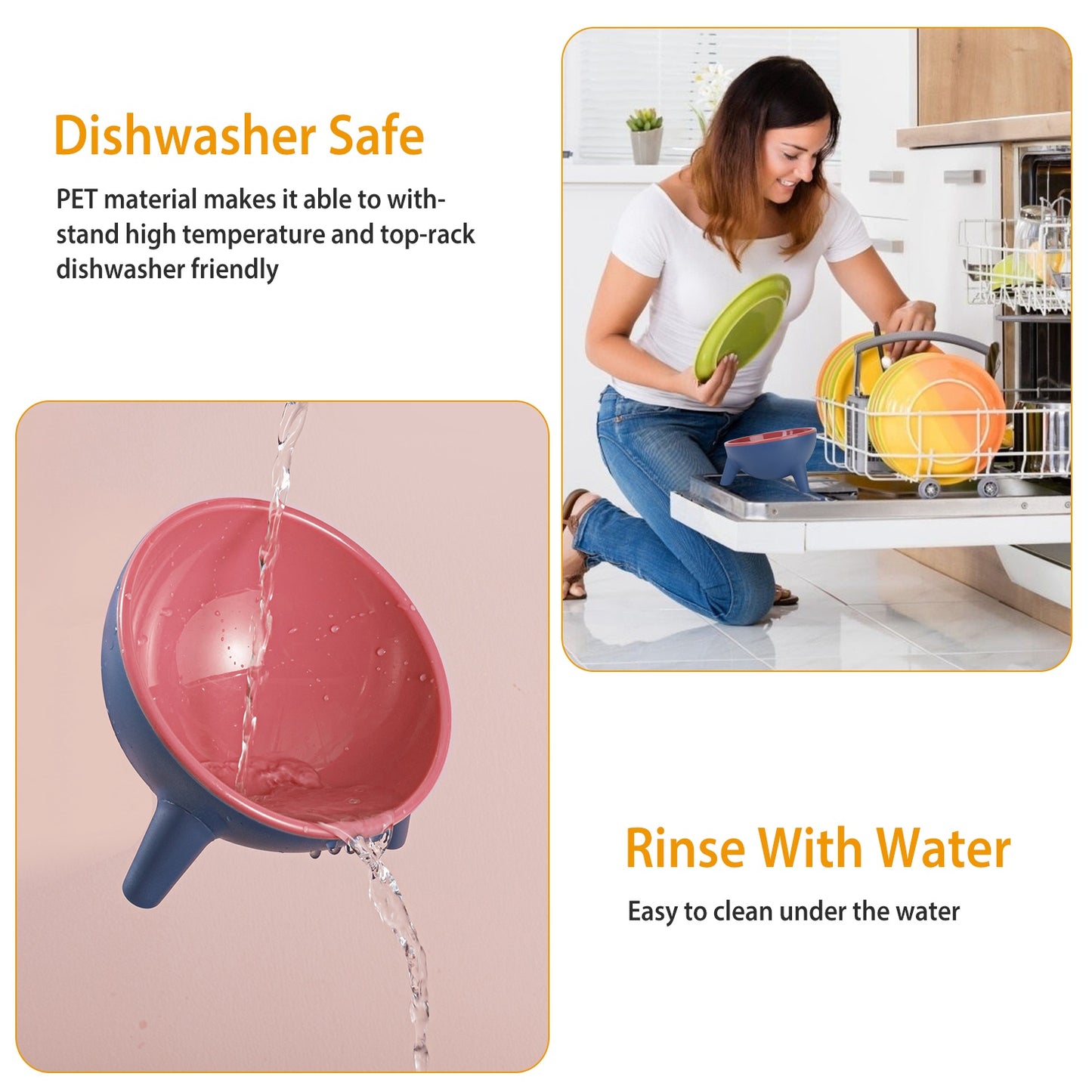 Raised Tilted Elevated Cat Food Bowl Pet Backflow Prevention Water Dish Feeding Bowl for Cats Small Dogs