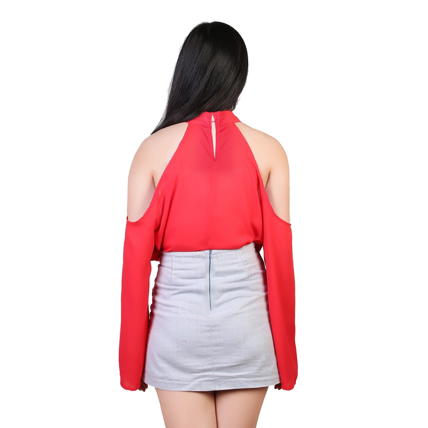 Women\'s Sexy Off The Shoulder Blouses Cold Shoulder Tops V-Neck Long Sleeve T-Shirt Solid Color Summer