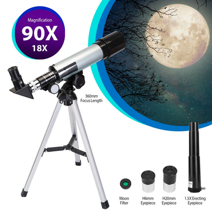 Astronomical Telescope 90X with Tripod for Kids & Beginners